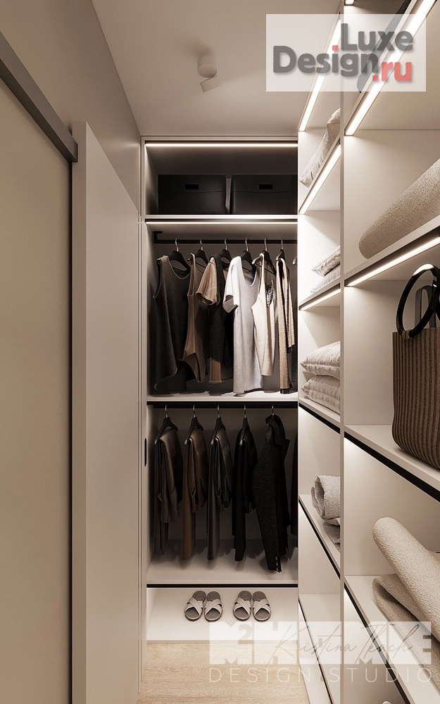 Дизайн интерьера трехкомнатной квартиры "ДЫМЧАТАЯ РОЗА" (фото 14)