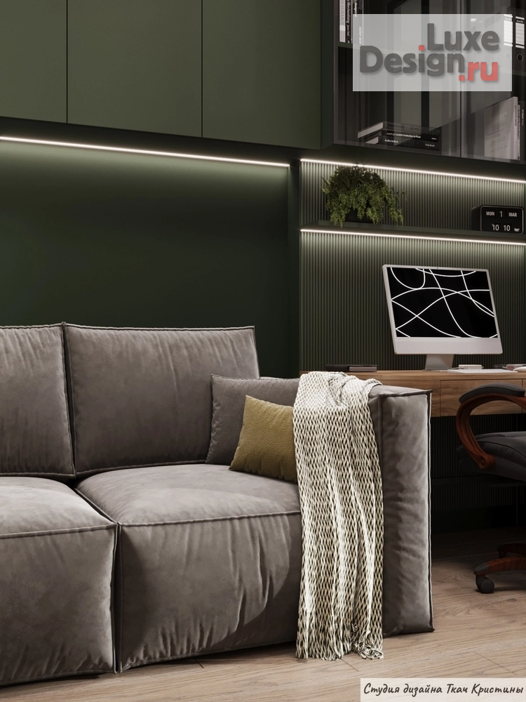 Дизайн интерьера квартиры "КВАРТИРА С ДЕВЕВЯННОЙ КАРТОЙ МИРА В КАБИНЕТЕ" (фото 22)