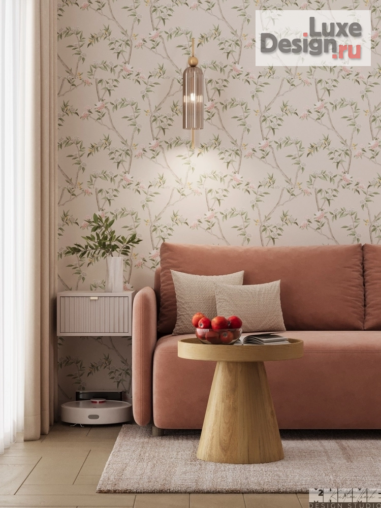 Дизайн интерьера квартиры "ДИЗАЙН-ПРОЕКТ КВАРТИРЫ 68 м2: СОЧЕТАНИЕ КОРАЛЛОВОГО И ОЛИВКОВОГО ОТТЕНКОВ " (фото 13)