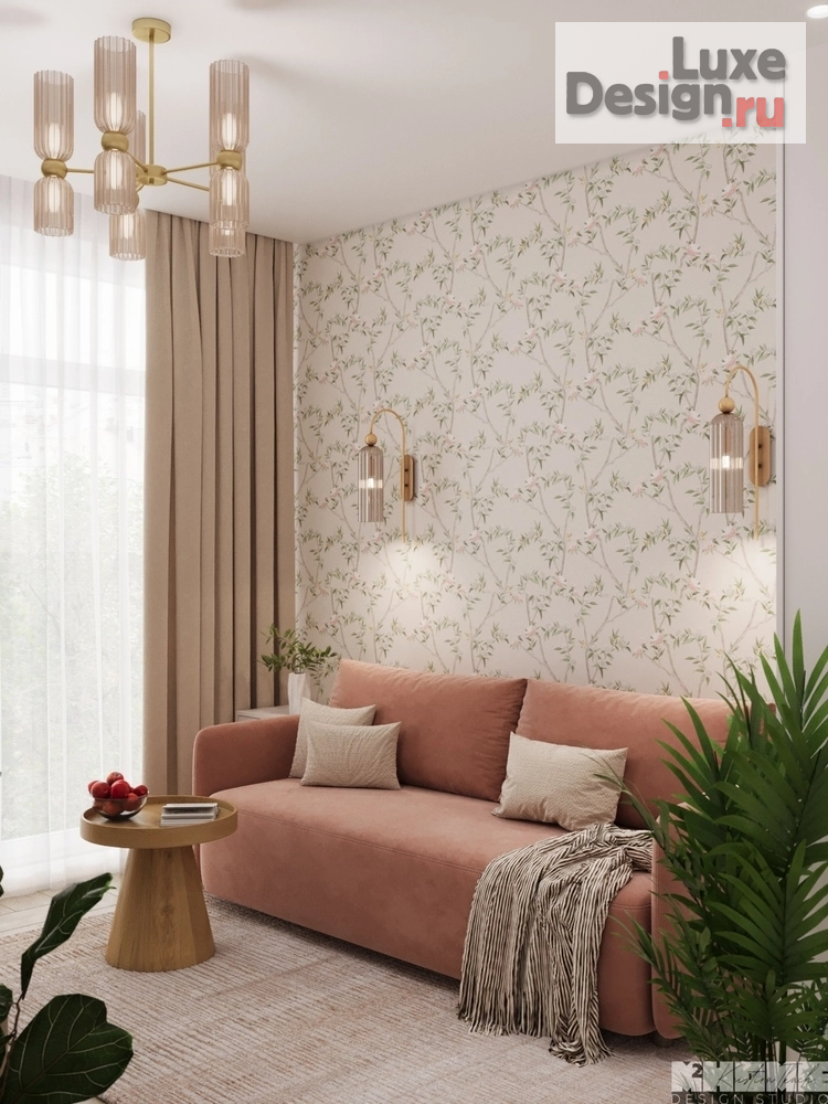 Дизайн интерьера квартиры "ДИЗАЙН-ПРОЕКТ КВАРТИРЫ 68 м2: СОЧЕТАНИЕ КОРАЛЛОВОГО И ОЛИВКОВОГО ОТТЕНКОВ " (фото 14)