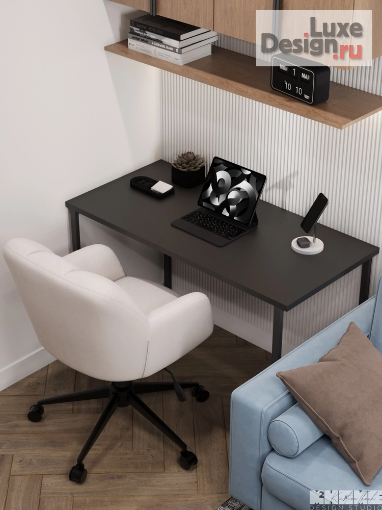 Дизайн интерьера квартиры "КВАРТИРА 120 М2 С НЕОБЫЧНЫМ КАБИНЕТОМ " (фото 52)