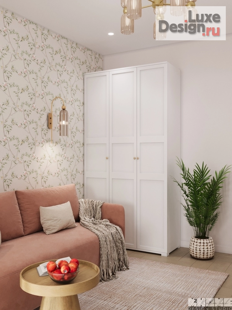 Дизайн интерьера квартиры "ДИЗАЙН-ПРОЕКТ КВАРТИРЫ 68 м2: СОЧЕТАНИЕ КОРАЛЛОВОГО И ОЛИВКОВОГО ОТТЕНКОВ " (фото 18)