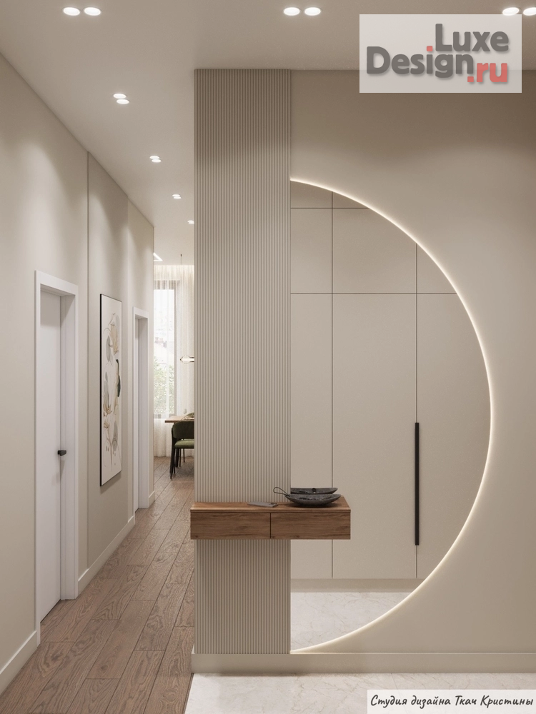 Дизайн интерьера квартиры "КВАРТИРА С ДЕВЕВЯННОЙ КАРТОЙ МИРА В КАБИНЕТЕ" (фото 44)