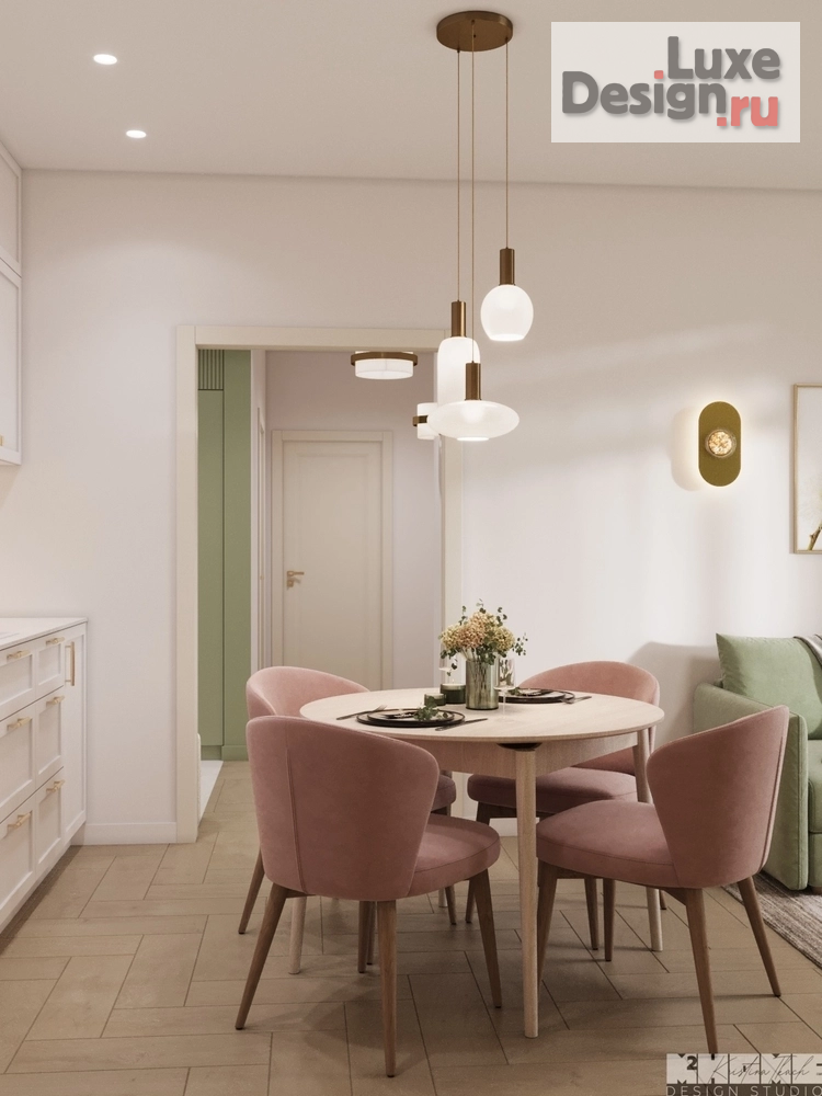 Дизайн интерьера квартиры "ДИЗАЙН-ПРОЕКТ КВАРТИРЫ 68 м2: СОЧЕТАНИЕ КОРАЛЛОВОГО И ОЛИВКОВОГО ОТТЕНКОВ " (фото 35)