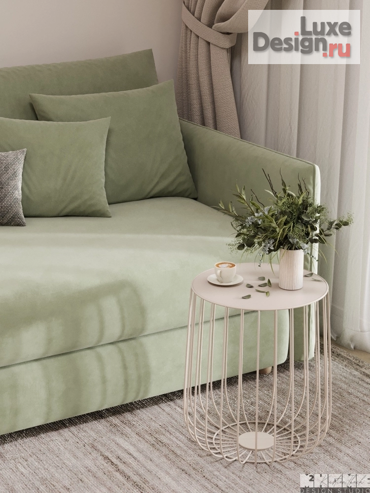 Дизайн интерьера квартиры "ДИЗАЙН-ПРОЕКТ КВАРТИРЫ 68 м2: СОЧЕТАНИЕ КОРАЛЛОВОГО И ОЛИВКОВОГО ОТТЕНКОВ " (фото 37)