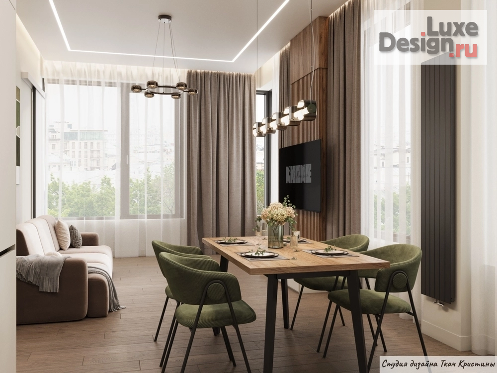 Дизайн интерьера квартиры "КВАРТИРА С ДЕВЕВЯННОЙ КАРТОЙ МИРА В КАБИНЕТЕ" (фото 32)