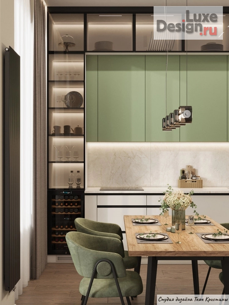 Дизайн интерьера квартиры "КВАРТИРА С ДЕВЕВЯННОЙ КАРТОЙ МИРА В КАБИНЕТЕ" (фото 33)