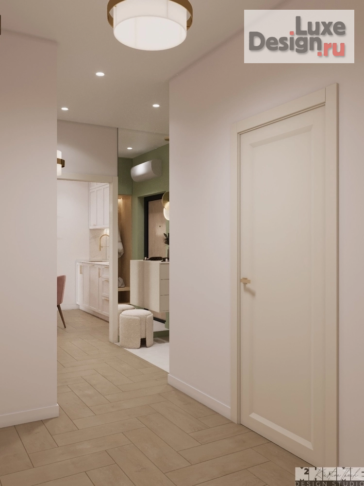 Дизайн интерьера квартиры "ДИЗАЙН-ПРОЕКТ КВАРТИРЫ 68 м2: СОЧЕТАНИЕ КОРАЛЛОВОГО И ОЛИВКОВОГО ОТТЕНКОВ " (фото 26)