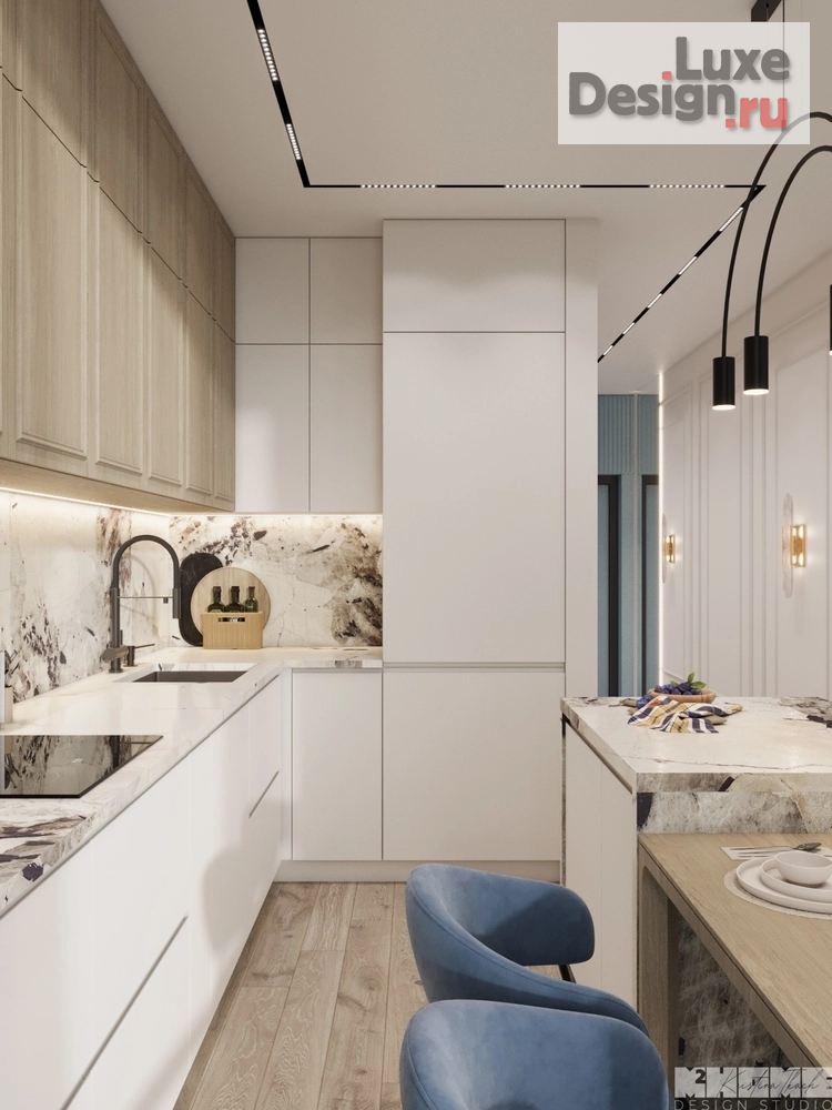 Дизайн интерьера квартиры "КВАРТИРА 68 м2 С МРАМОРНЫМИ ТЕКСТУРАМИ" (фото 26)