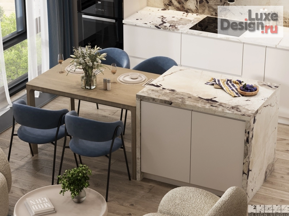 Дизайн интерьера квартиры "КВАРТИРА 68 м2 С МРАМОРНЫМИ ТЕКСТУРАМИ" (фото 30)