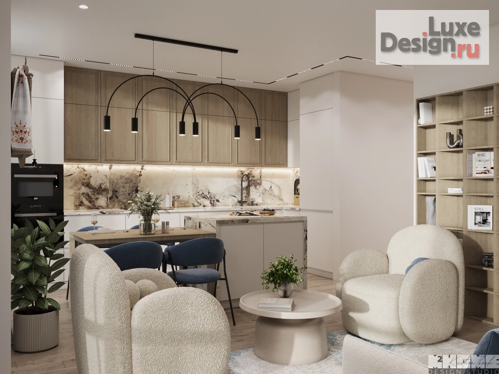 Дизайн интерьера квартиры "КВАРТИРА 68 м2 С МРАМОРНЫМИ ТЕКСТУРАМИ" (фото 18)