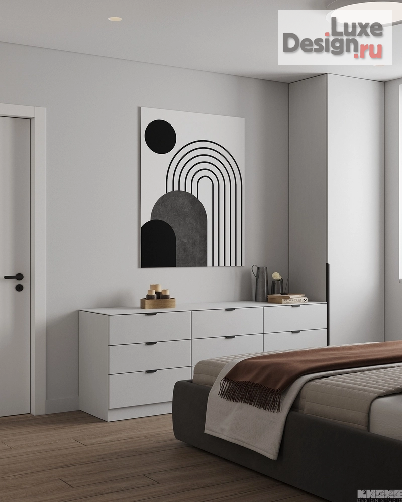 Дизайн интерьера квартиры "ОДНОКОМНАТНАЯ КВАРТИРА В СПОКОЙНЫХ ТОНАХ" (фото 1)