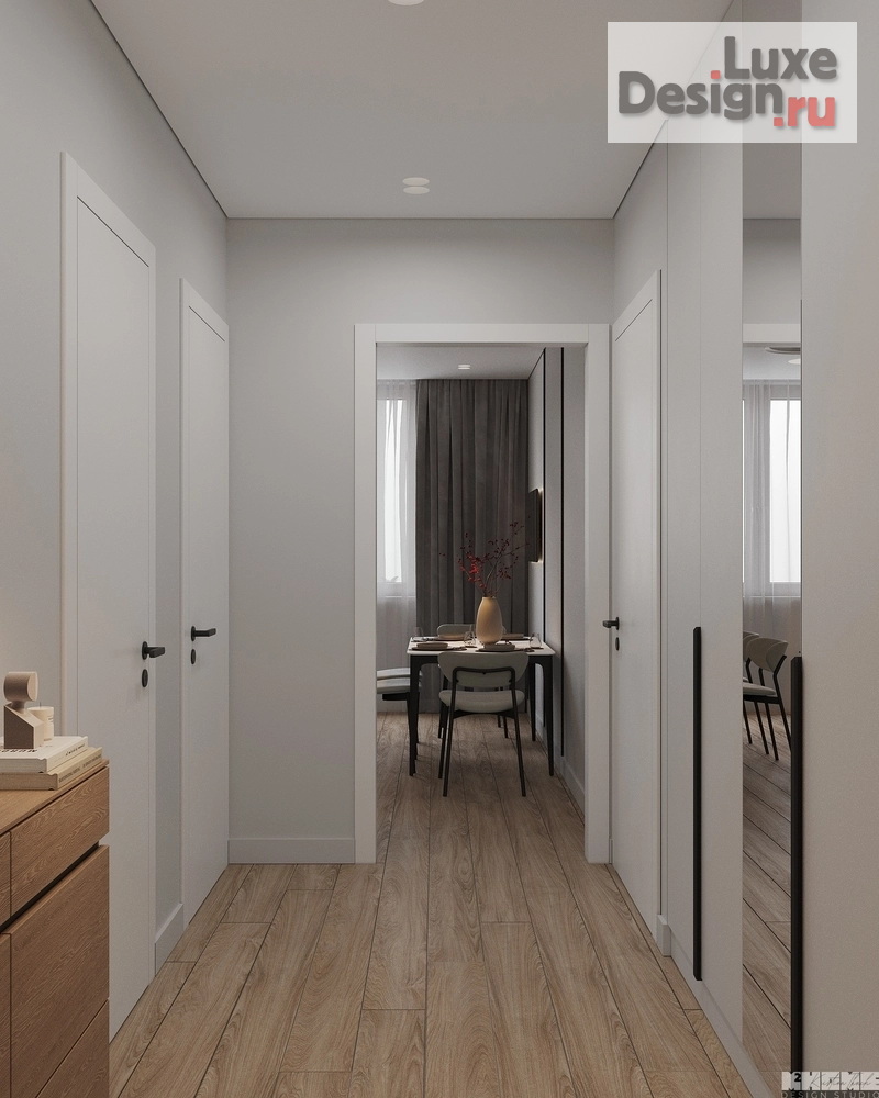 Дизайн интерьера квартиры "ОДНОКОМНАТНАЯ КВАРТИРА В СПОКОЙНЫХ ТОНАХ" (фото 6)