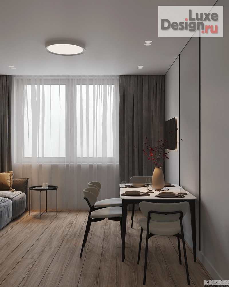 Дизайн интерьера квартиры "ОДНОКОМНАТНАЯ КВАРТИРА В СПОКОЙНЫХ ТОНАХ" (фото 7)