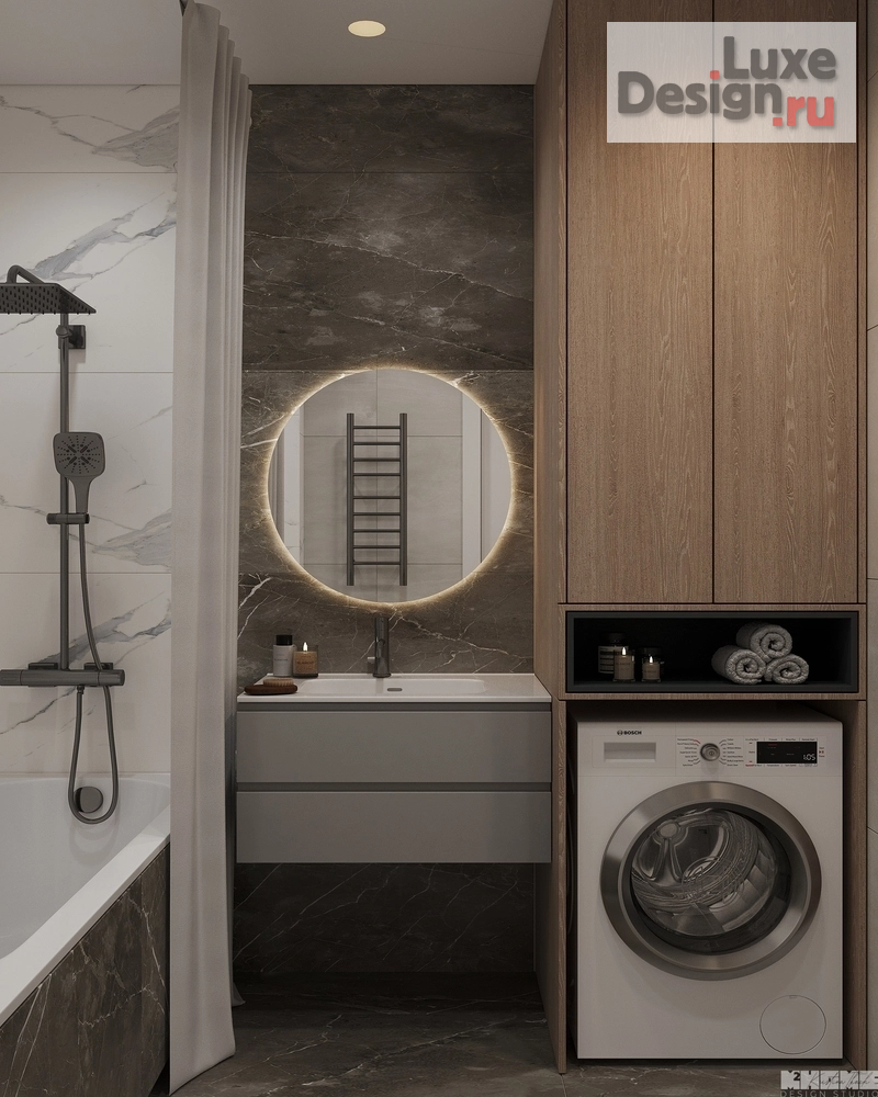 Дизайн интерьера квартиры "ОДНОКОМНАТНАЯ КВАРТИРА В СПОКОЙНЫХ ТОНАХ" (фото 10)