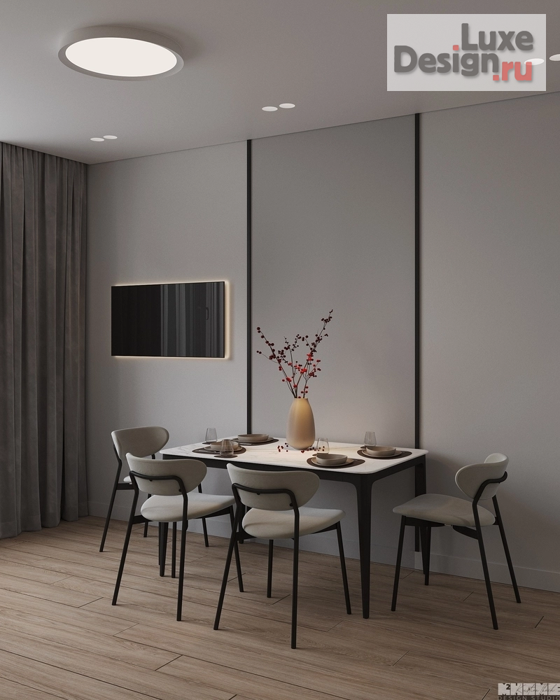 Дизайн интерьера квартиры "ОДНОКОМНАТНАЯ КВАРТИРА В СПОКОЙНЫХ ТОНАХ" (фото 11)