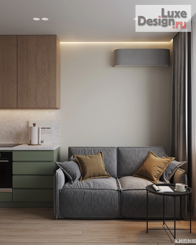 Дизайн интерьера квартиры "ОДНОКОМНАТНАЯ КВАРТИРА В СПОКОЙНЫХ ТОНАХ" (фото 23)