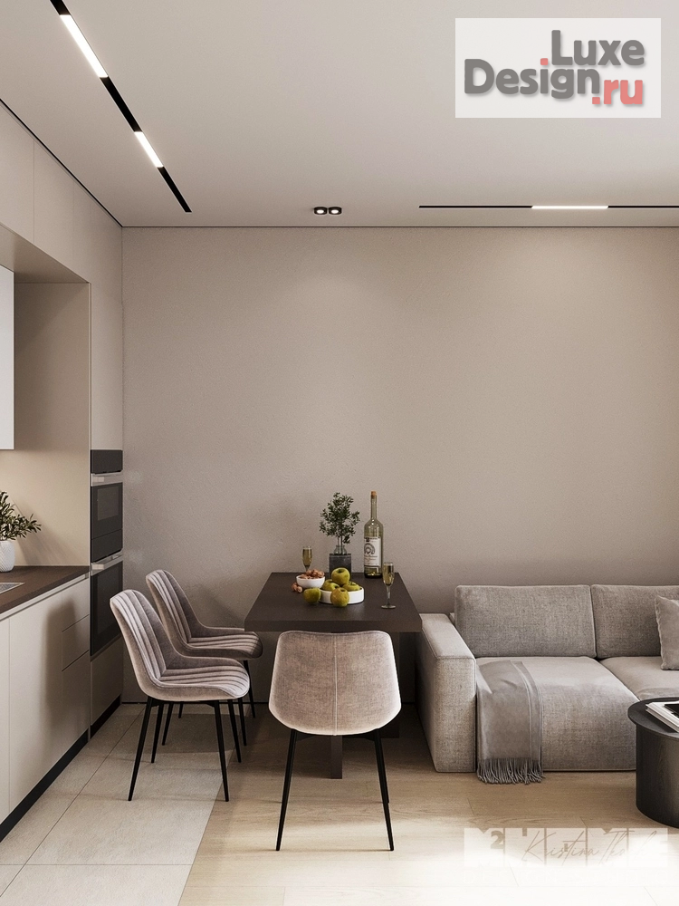 Дизайн интерьера квартиры студии "КРУЗЕНШТЕРНА" (фото 3)