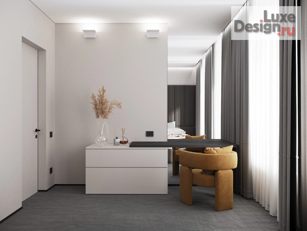 Дизайн интерьера двухкомнатной квартиры "ТУМАН" (фото 3) от дизайнера Ткач Кристина Геннадьевна Дизайн интерьера двухкомнатной квартиры "ТУМАН" (фото 3)