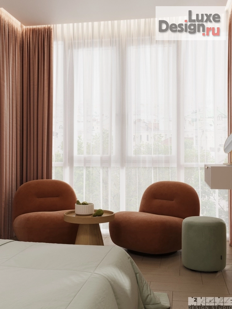 Дизайн интерьера квартиры "ДИЗАЙН-ПРОЕКТ КВАРТИРЫ 68 м2: СОЧЕТАНИЕ КОРАЛЛОВОГО И ОЛИВКОВОГО ОТТЕНКОВ " (фото 49)