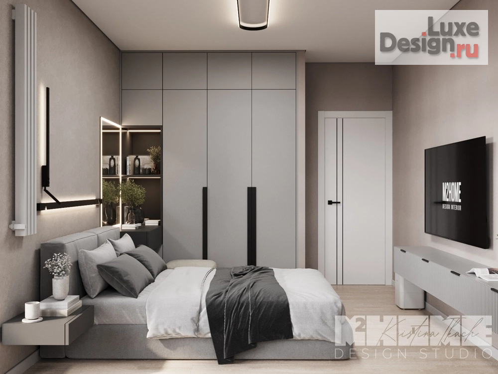 Дизайн интерьера трехкомнатной квартиры "ДЫМЧАТАЯ РОЗА" (фото 57)