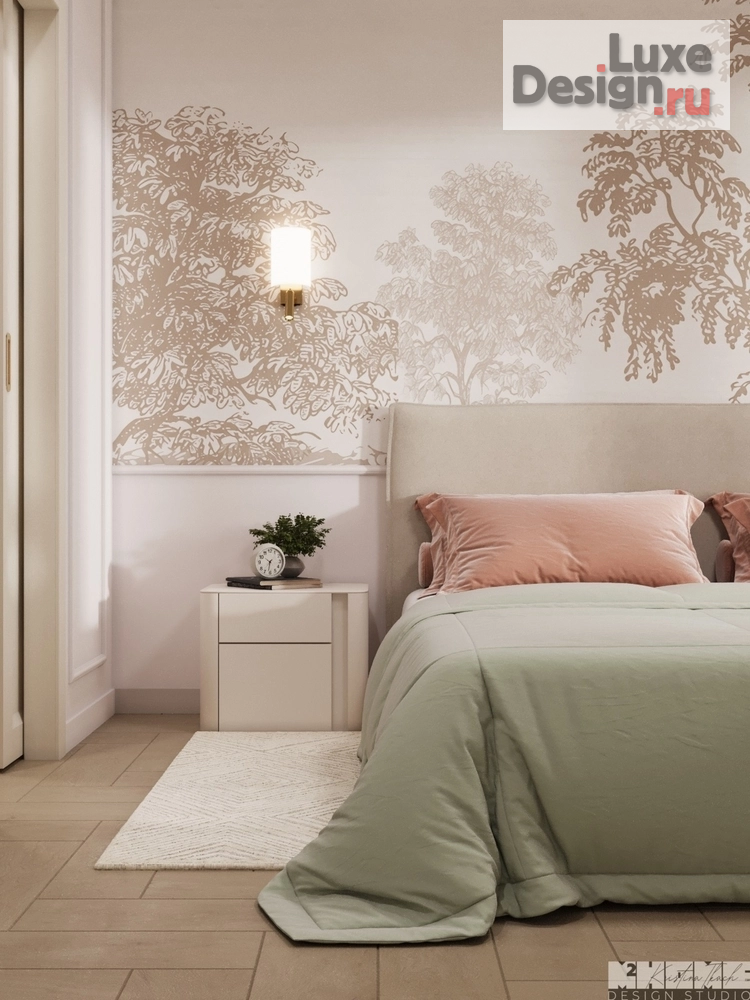 Дизайн интерьера квартиры "ДИЗАЙН-ПРОЕКТ КВАРТИРЫ 68 м2: СОЧЕТАНИЕ КОРАЛЛОВОГО И ОЛИВКОВОГО ОТТЕНКОВ " (фото 43)