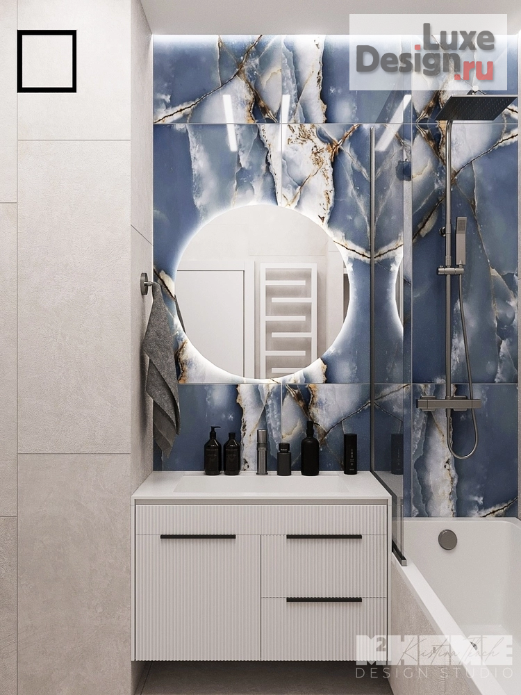 Дизайн интерьера четырехкомнатной квартиры "ПРОЕКТ BROWN RICE НА ОКТЯБРЬСКОЙ НАБЕРЕЖНОЙ" (фото 16)