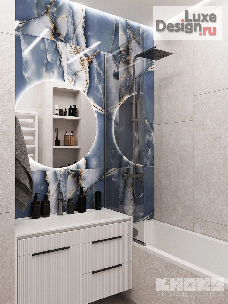 Дизайн интерьера четырехкомнатной квартиры "ПРОЕКТ BROWN RICE НА ОКТЯБРЬСКОЙ НАБЕРЕЖНОЙ" (фото 17)