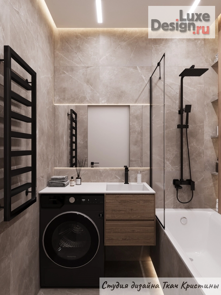 Дизайн интерьера квартиры "GREYWOOD" (фото 1) от дизайнера Ткач Кристина Геннадьевна Дизайн интерьера квартиры "GREYWOOD" (фото 1)