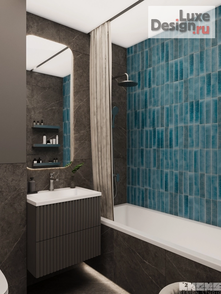 Дизайн интерьера квартиры "ДИЗАЙН-ПРОЕКТ КВАРТИРЫ 90 м2: КАК ВКЛЮЧИТЬ В ИНТЕРЬЕР НЕСКОЛЬКО ЯРКИХ ЦВЕТОВ" (фото 2)