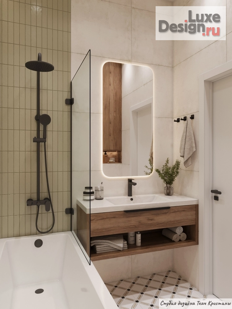 Дизайн интерьера квартиры "КВАРТИРА С ДЕВЕВЯННОЙ КАРТОЙ МИРА В КАБИНЕТЕ" (фото 6)