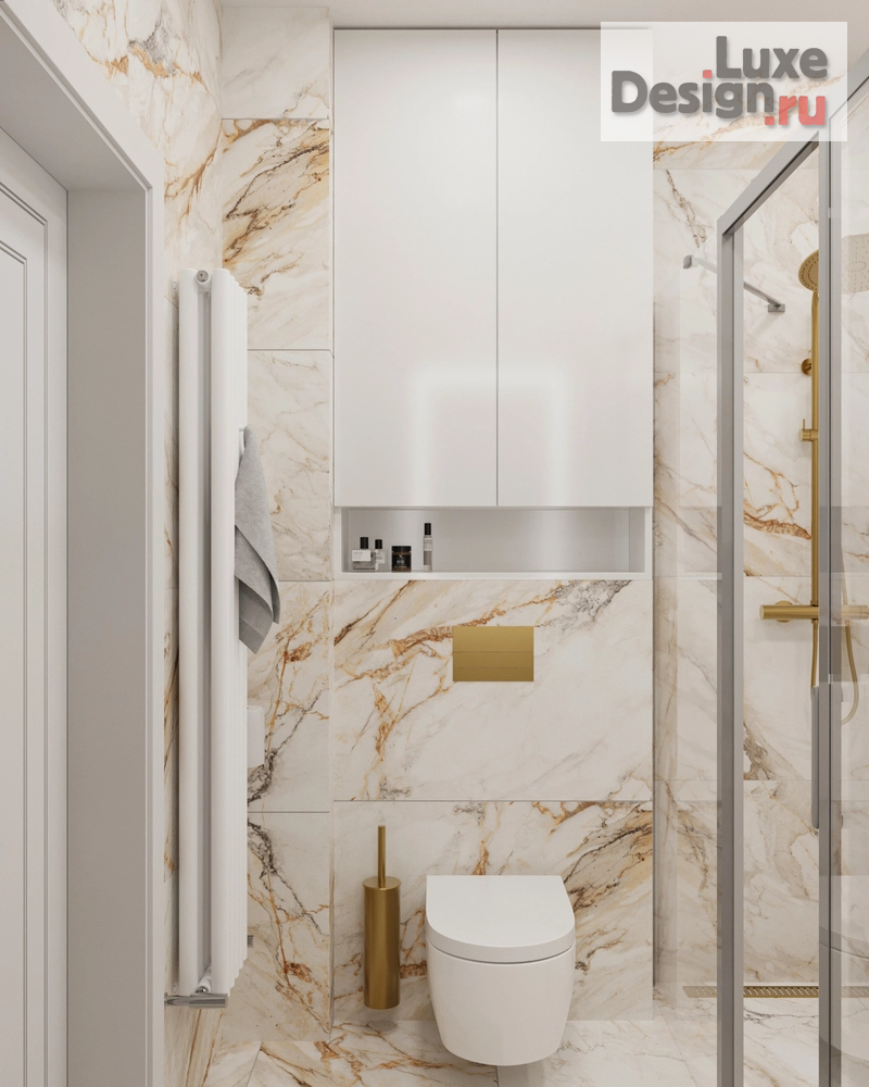 Дизайн интерьера четырехкомнатной квартиры "Проект квартиры в 99,2 м2 в неоклассике для молодой пары" (фото 13)