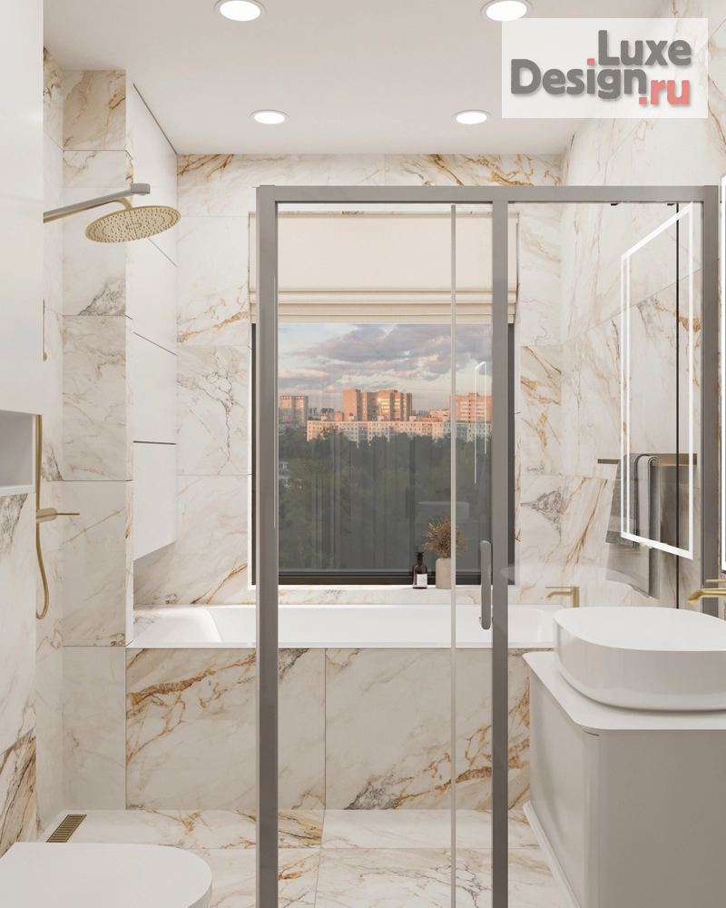 Дизайн интерьера четырехкомнатной квартиры "Проект квартиры в 99,2 м2 в неоклассике для молодой пары" (фото 14)