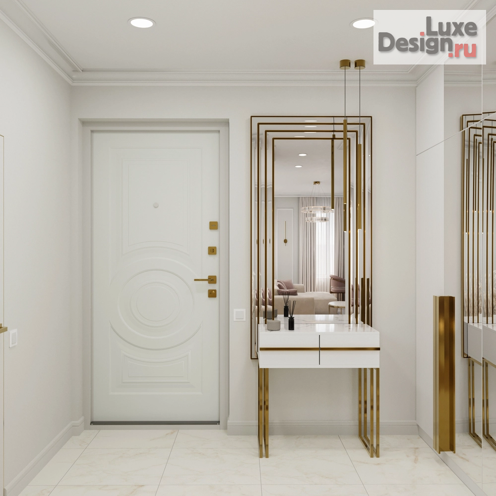 Дизайн интерьера четырехкомнатной квартиры "Проект квартиры в 99,2 м2 в неоклассике для молодой пары" (фото 6)