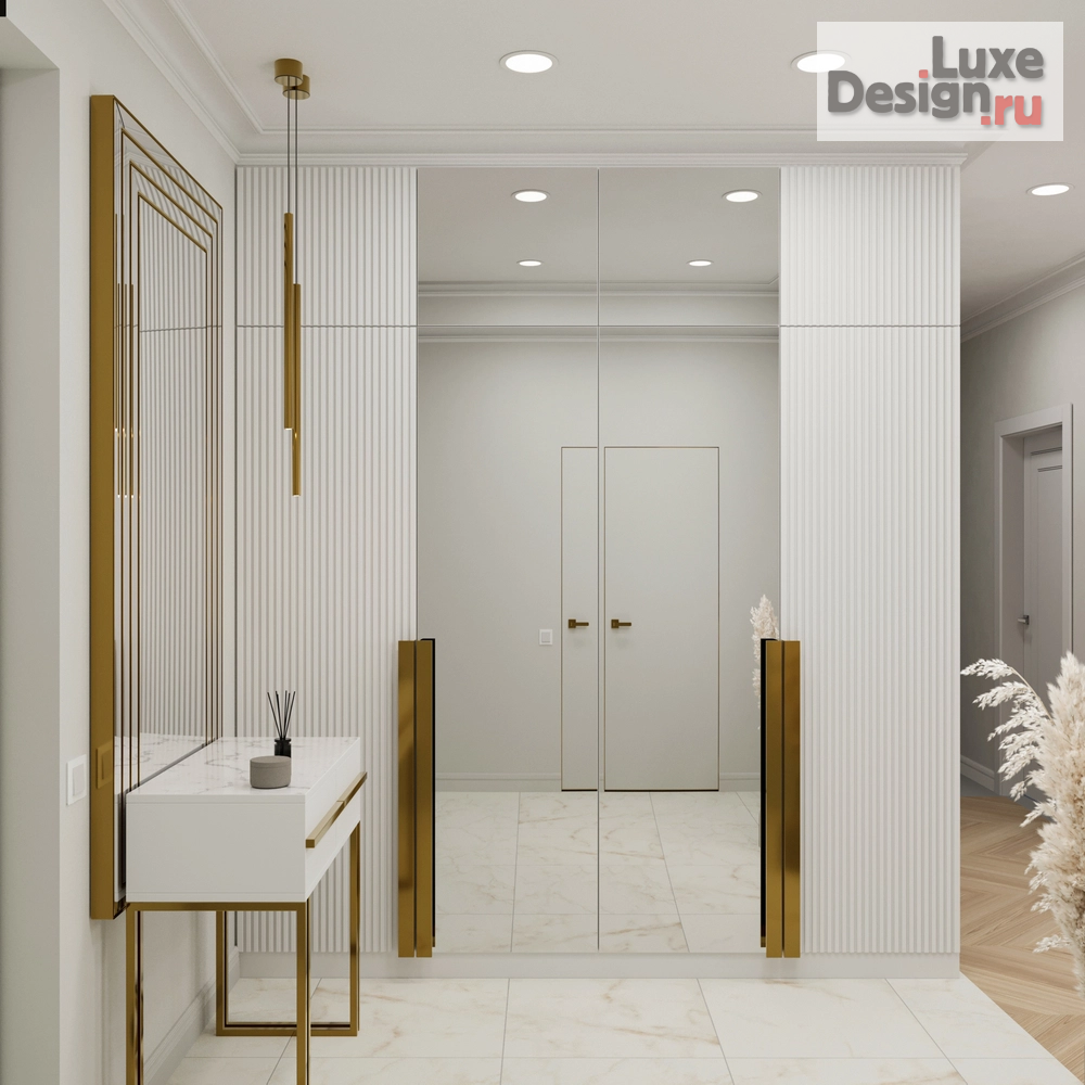 Дизайн интерьера четырехкомнатной квартиры "Проект квартиры в 99,2 м2 в неоклассике для молодой пары" (фото 7)