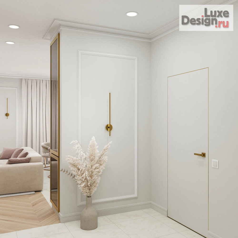 Дизайн интерьера четырехкомнатной квартиры "Проект квартиры в 99,2 м2 в неоклассике для молодой пары" (фото 8)