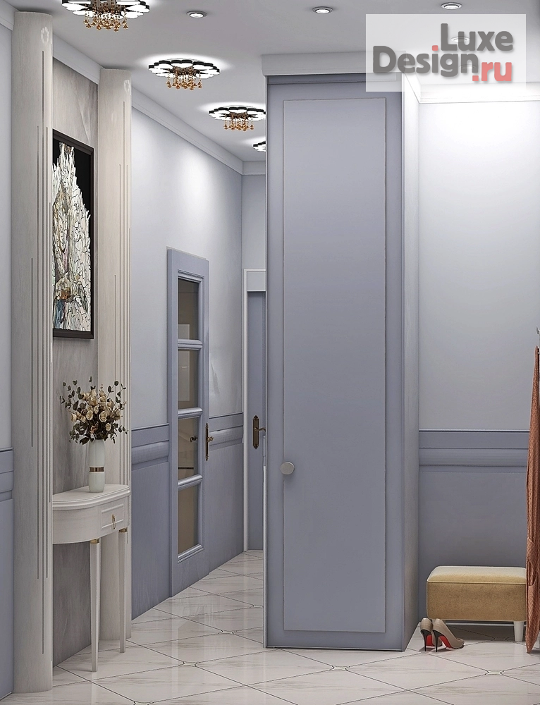 Дизайн интерьера трехкомнатной квартиры "Трешка. Старый фонд "Премиум"" (фото 2)