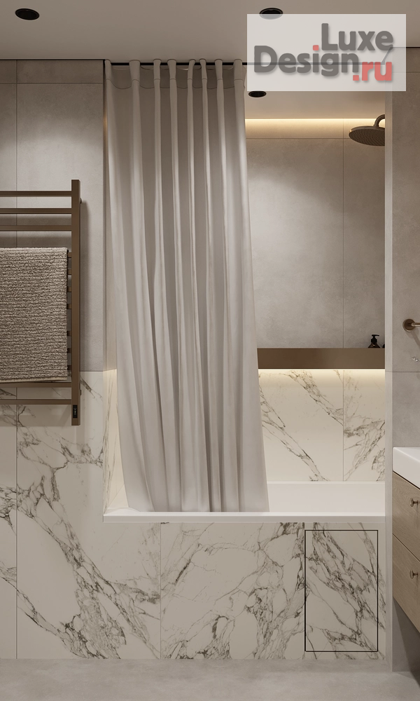 Дизайн интерьера двухкомнатной квартиры "Городские резеденции 2" (фото 2)