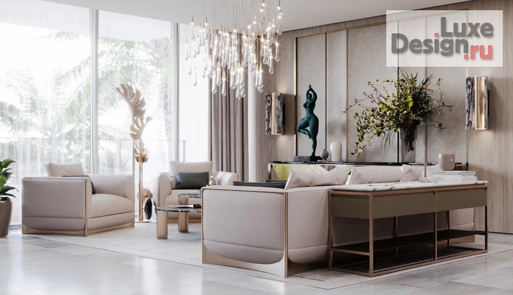 Дизайн интерьера апартаментов "Дизайн интерьера квартиры в Дубае, Atlantis The Royal" (фото 2)