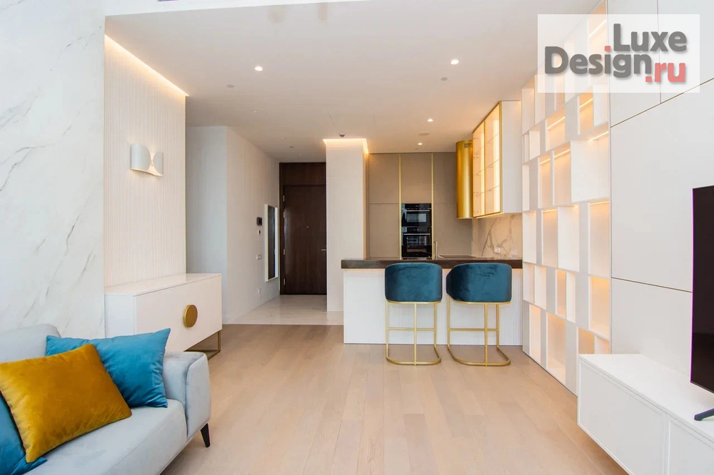 Дизайн интерьера апартаментов "Дизайн интерьера апартаментов в Neva Towers, Москва-Сити" (фото 9)