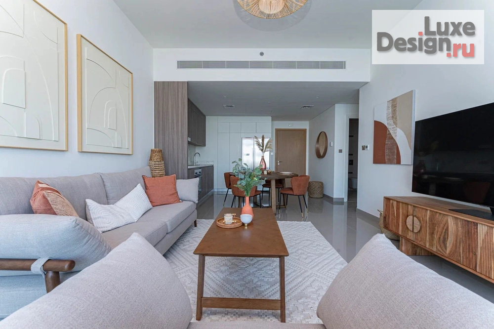 Дизайн интерьера апартаментов "Beach Vista апартаменты 2 bedroom. Дубай " (фото 7)