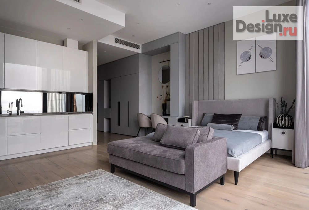 Дизайн интерьера квартиры студии "Дизайн интерьера квартиры-студии в Neva Towers, Москва-Сити" (фото 2)