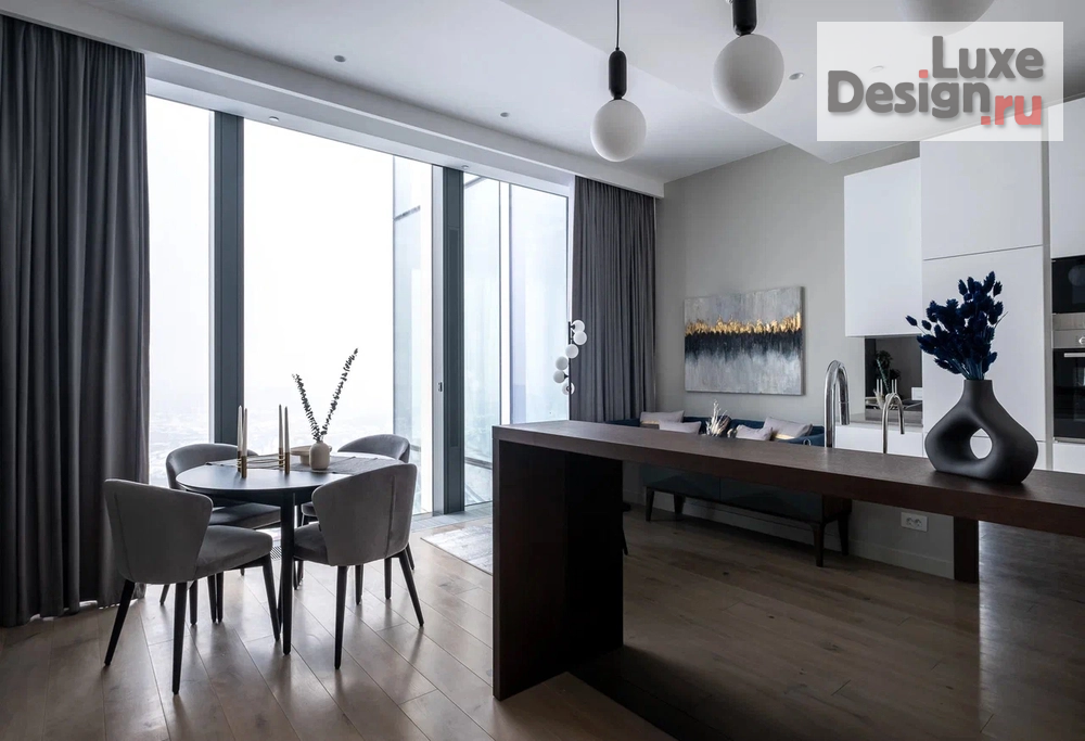 Дизайн интерьера апартаментов "Дизайн интерьера апартаментов в Neva Towers, Москва-Сити" (фото 1)