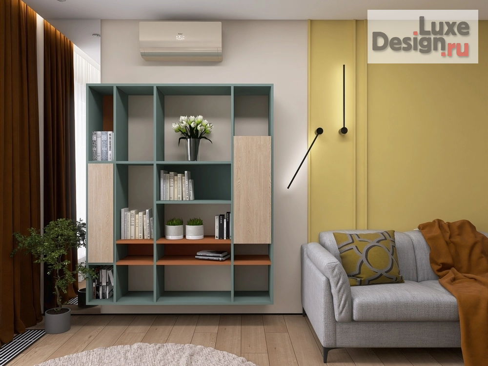 Дизайн интерьера квартиры студии "Сочная студия в природных оттенках в ЖК "Мята"." (фото 2) от дизайнера Ильницкая Наталья Дизайн интерьера квартиры студии "Сочная студия в природных оттенках в ЖК "Мята"." (фото 2)