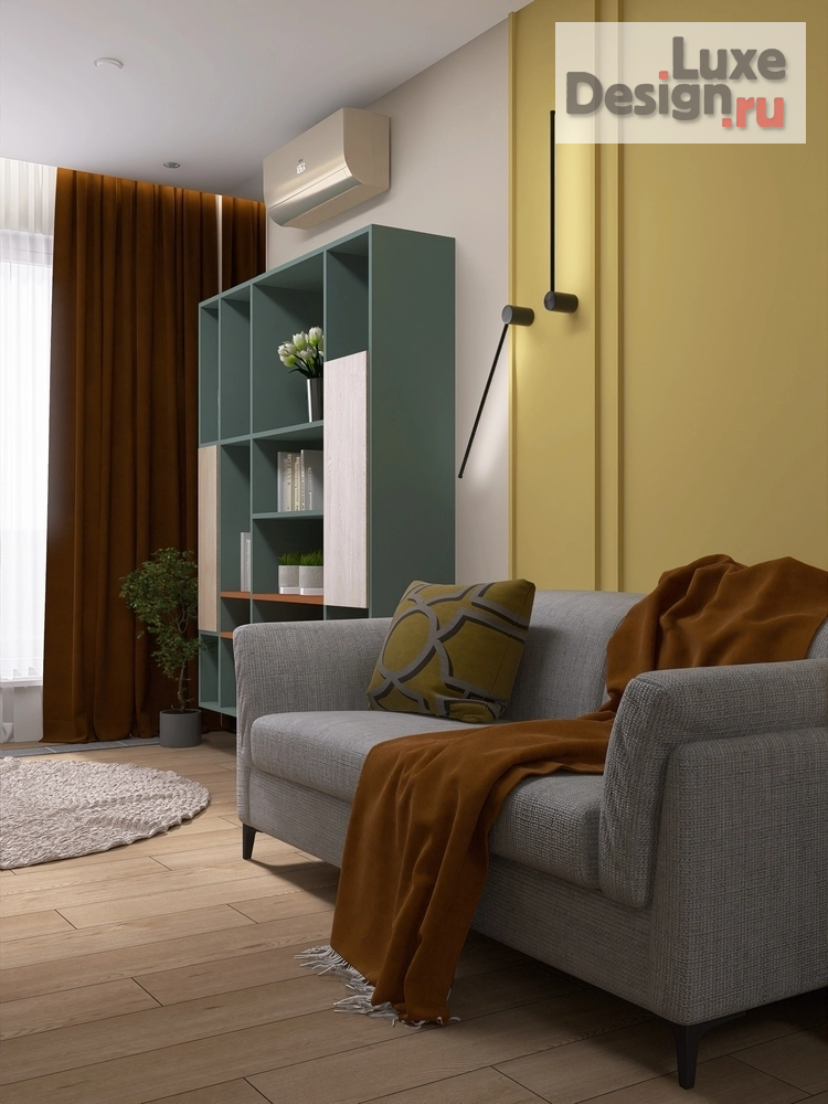 Дизайн интерьера квартиры студии "Сочная студия в природных оттенках в ЖК "Мята"." (фото 7) от дизайнера Ильницкая Наталья Дизайн интерьера квартиры студии "Сочная студия в природных оттенках в ЖК "Мята"." (фото 7)