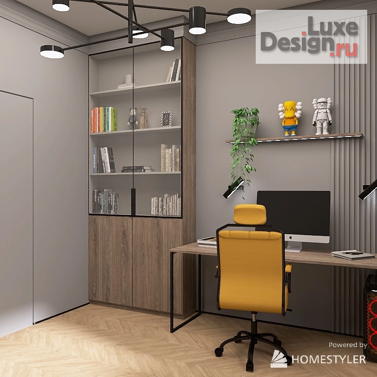 Дизайн интерьера трехкомнатной квартиры "Брутальная трешка для холостяка" (фото 12)