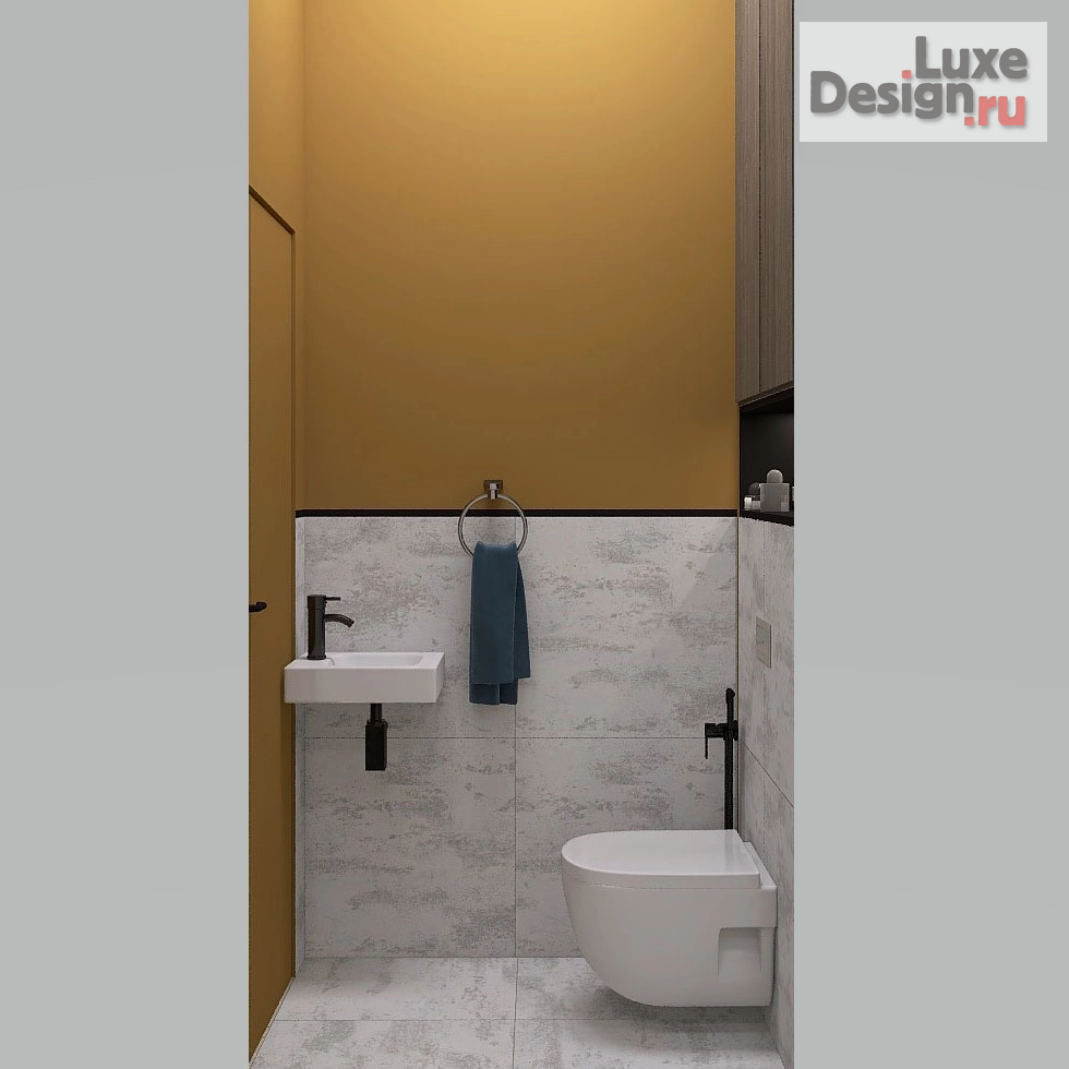 Дизайн интерьера трехкомнатной квартиры "Брутальная трешка для холостяка" (фото 8)