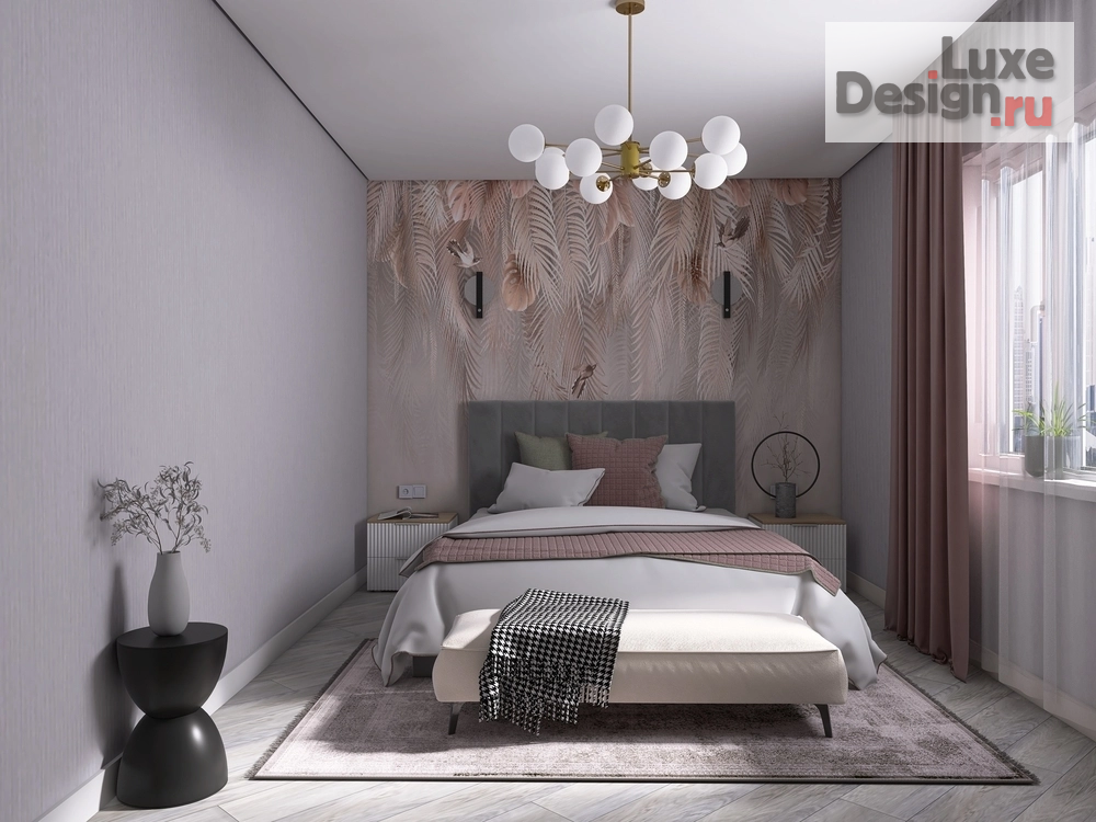 Дизайн интерьера спальни "Стильная спальня в частном доме" (фото 2)