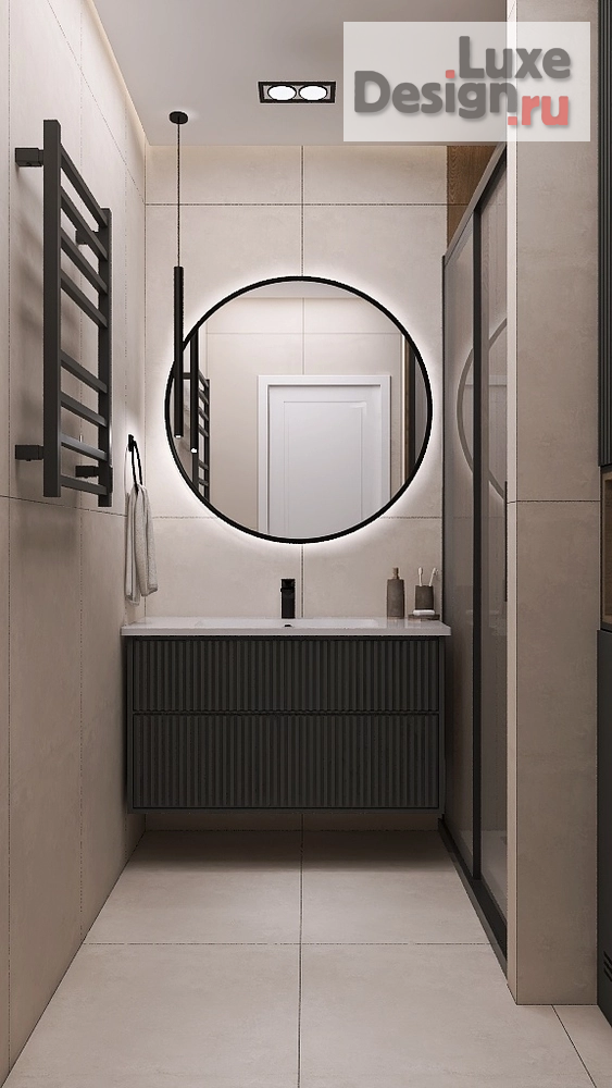 Дизайн интерьера двухкомнатной квартиры "Двухкомнатная квартира в темно-светлых оттенках" (фото 18)