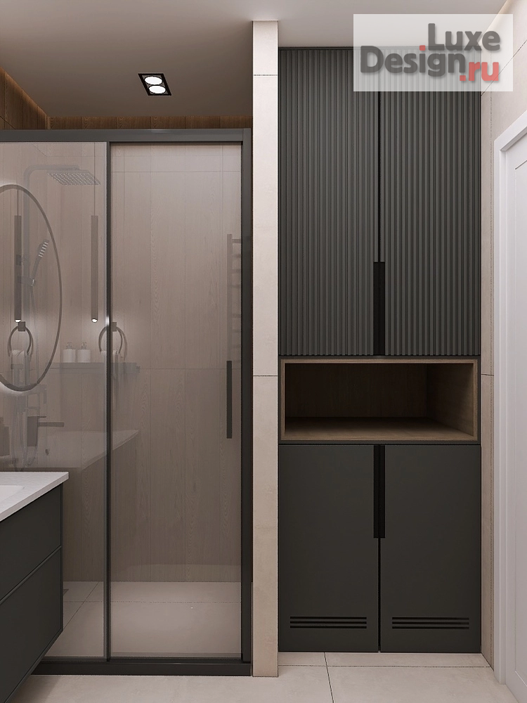 Дизайн интерьера двухкомнатной квартиры "Двухкомнатная квартира в темно-светлых оттенках" (фото 19)